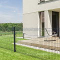 Galvanized Grid WPC lattice fence Occultation wpc kit lamelle rigid panels for 2.5m metal frame better than pvc fence